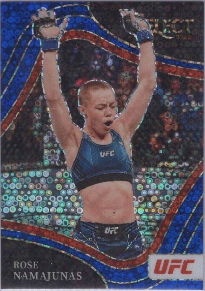 Rose Namajunas 2022 Panini Select UFC Octagonside #261 Blue Disco