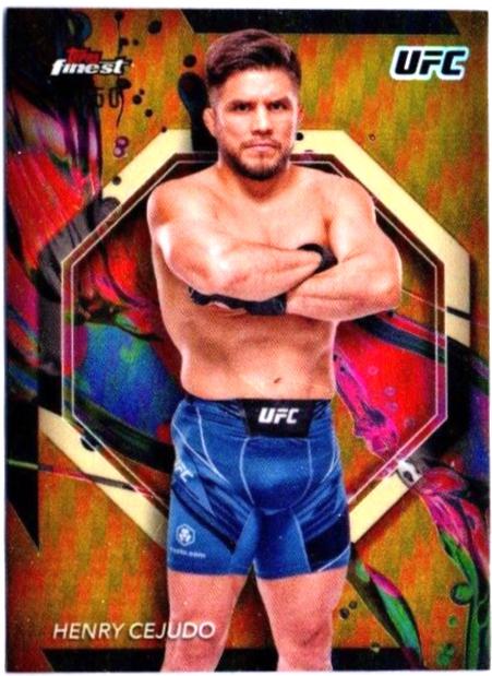 Henry Cejudo 2024 Topps Finest UFC Base Common #13 Gold Refractor