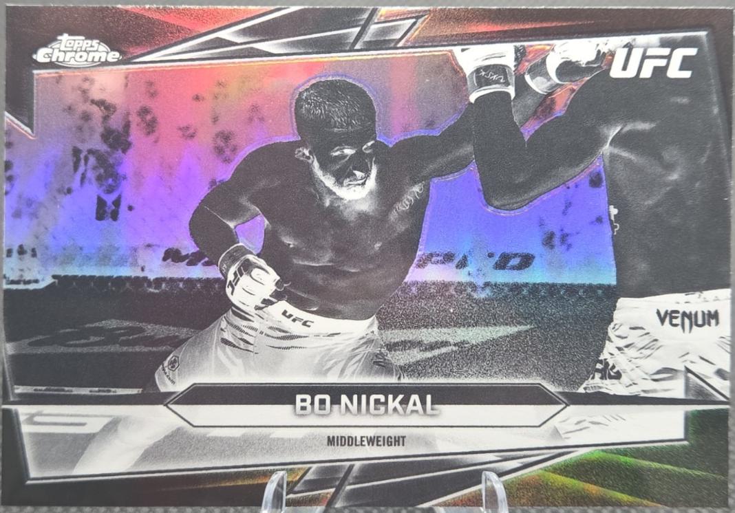 Bo Nickal 2026 Topps Chrome UFC Base #46 Negative Refractor