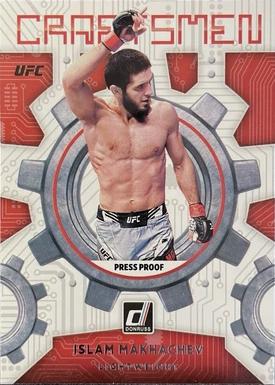Islam Makhachev 2022 Panini Donruss UFC Craftsmen #3 Press Proof