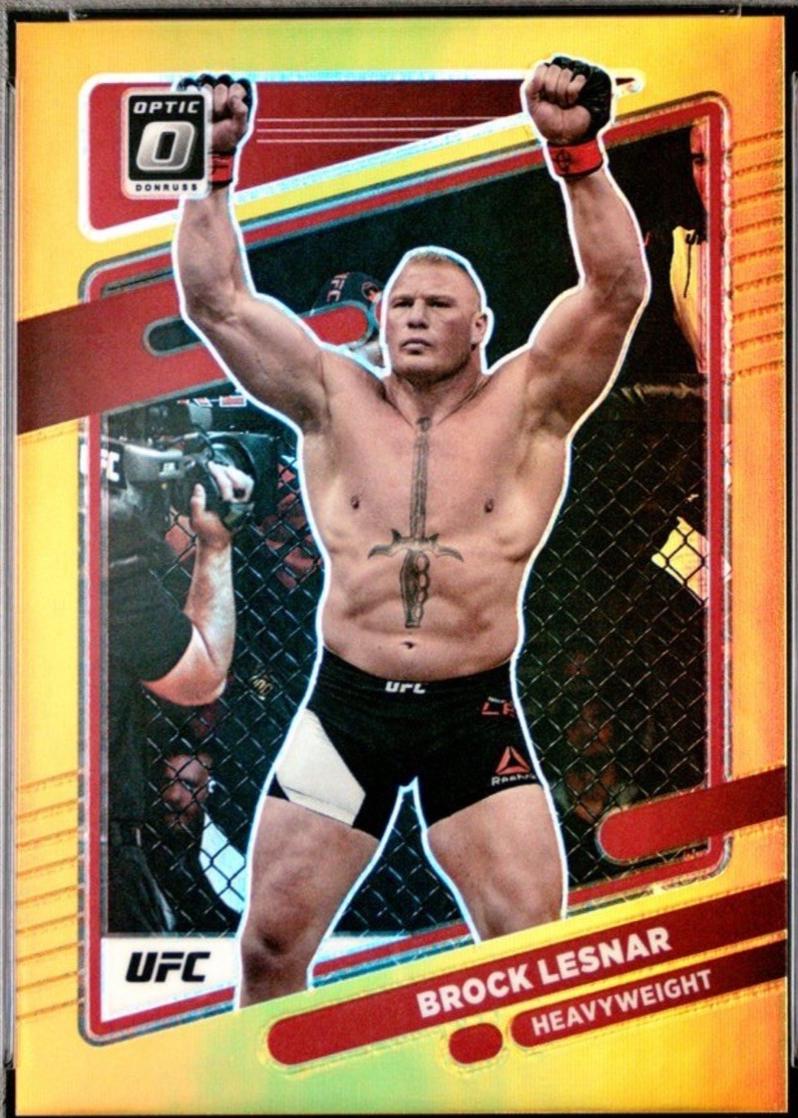Brock Lesnar 2022 Panini Donruss Optic UFC Base #83 Gold