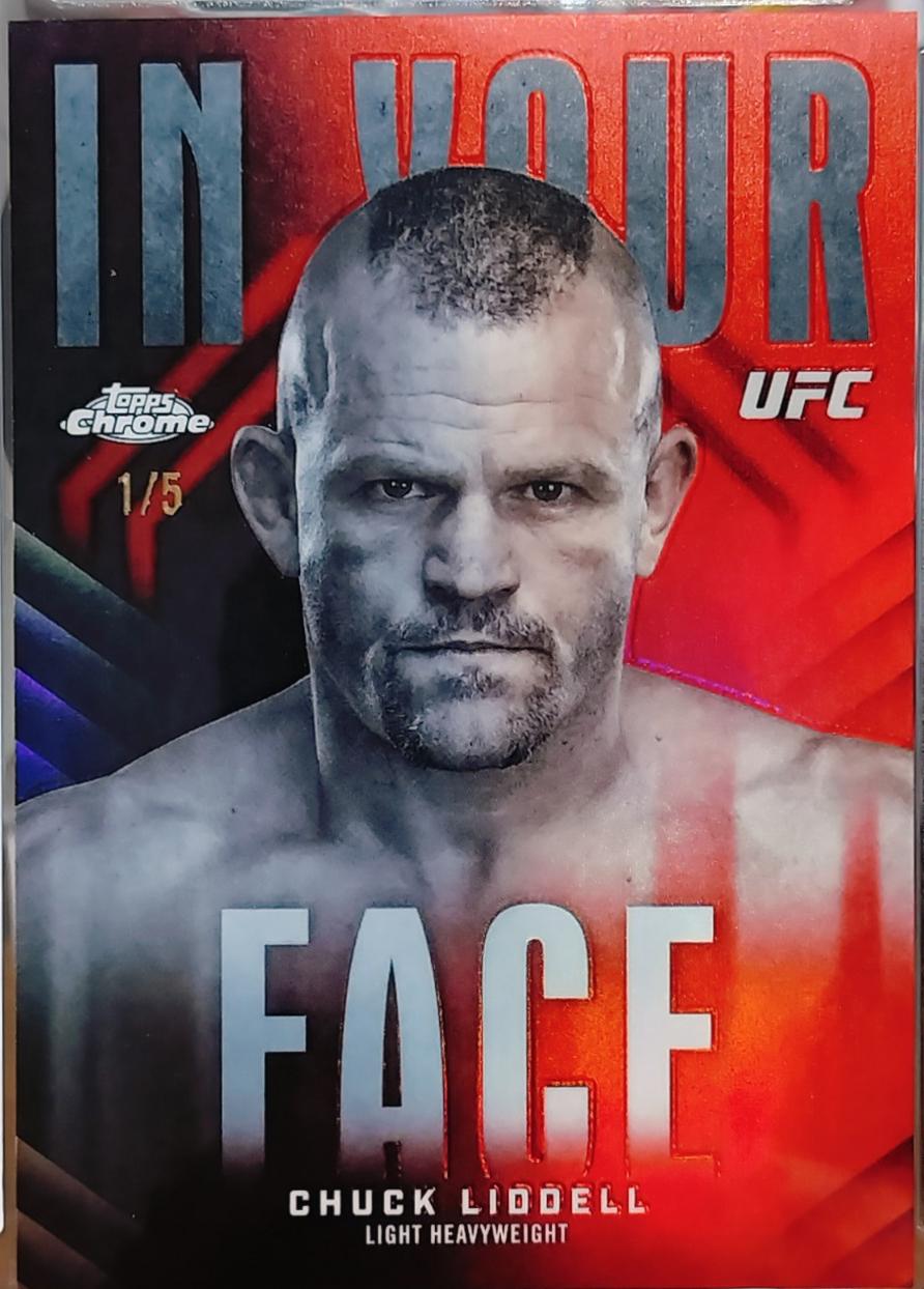 Chuck Liddell 2026 Topps Chrome UFC In Your Face #IYF-10 Red Refractor