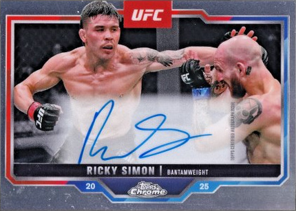 Ricky Simon 2025 Topps Chrome UFC Chrome Veteran Autographs #CVA-RS Red Refractor
