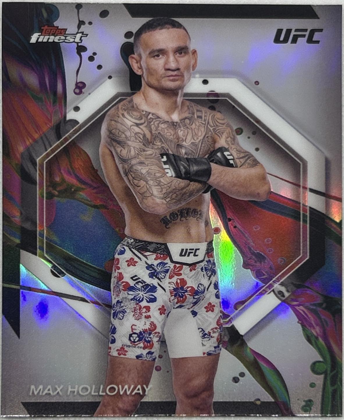 Max Holloway 2024 Topps Finest UFC Base Common #31 Refractor
