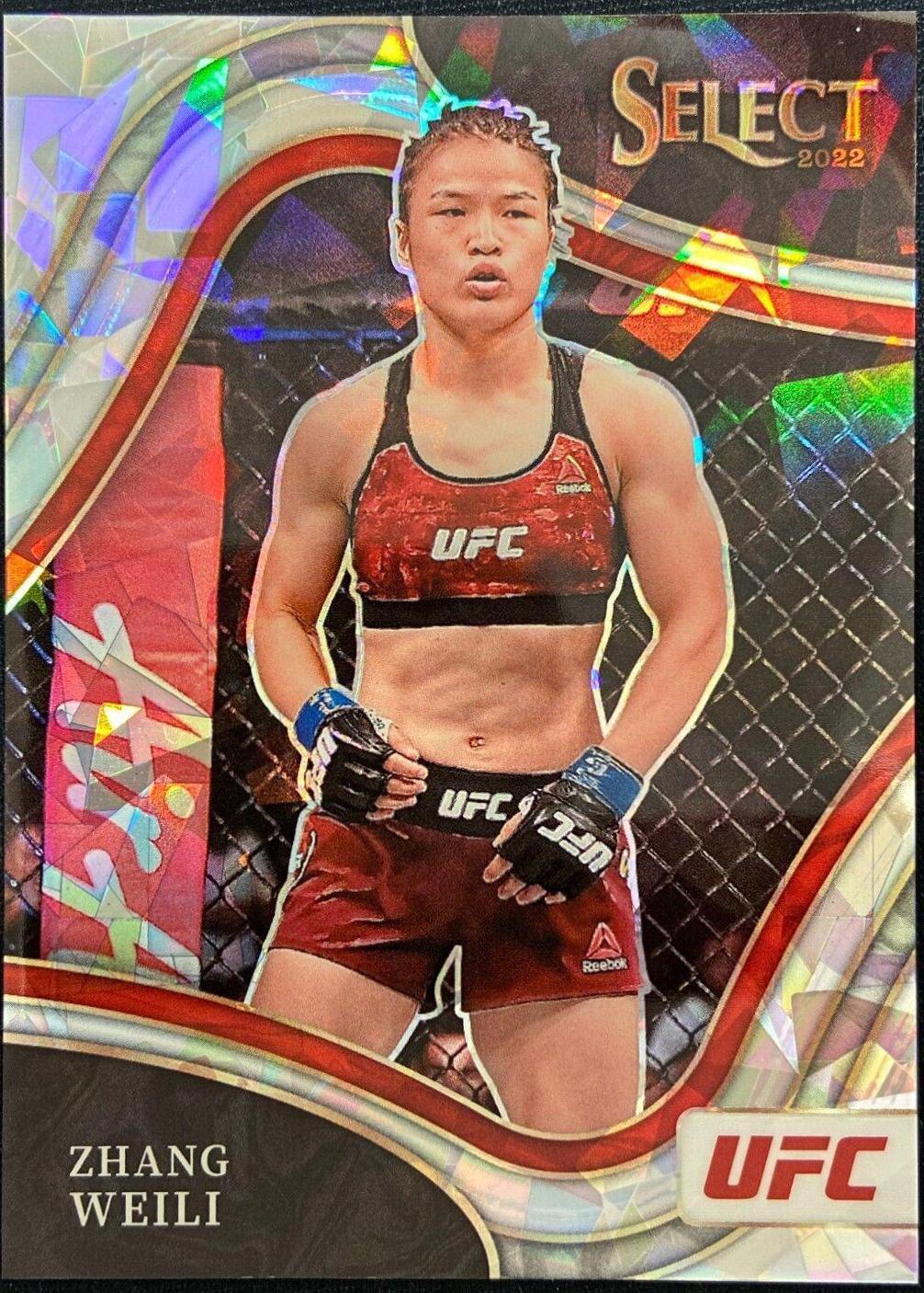 Zhang Weili 2022 Panini Select UFC Octagonside #291 Cracked Ice