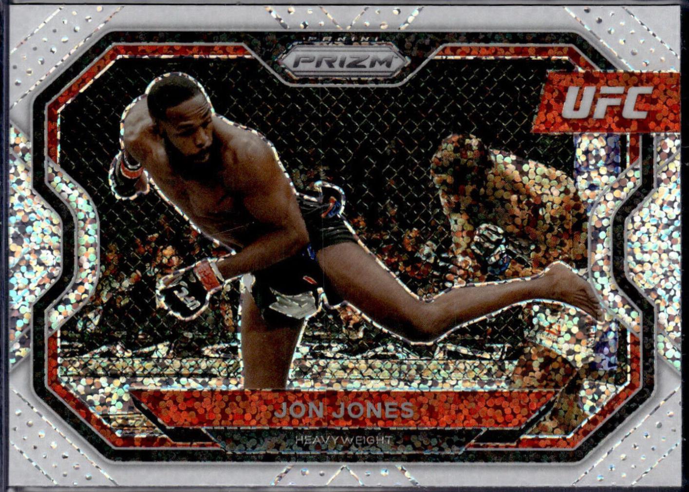 Jon Jones 2021 Panini Prizm UFC Base #101 White Sparkle