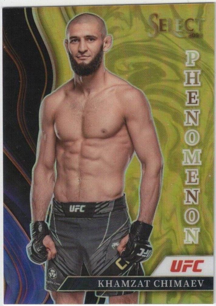 Khamzat Chimaev 2022 Panini Select UFC Phenomenon #23 Gold