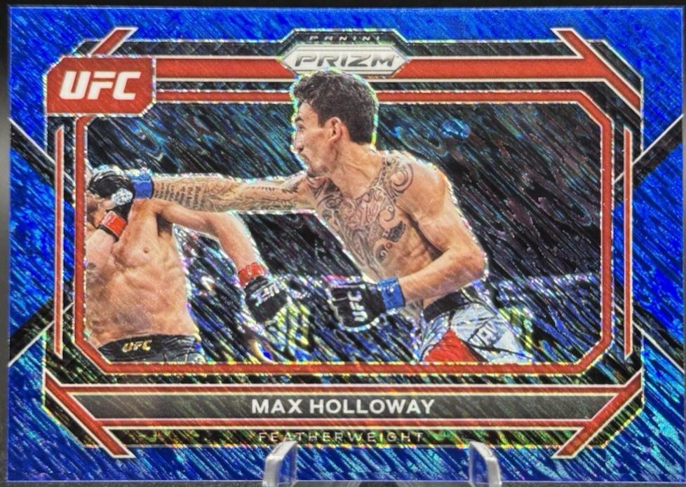 Max Holloway 2023 Panini Prizm UFC Base #67 Blue Shimmer