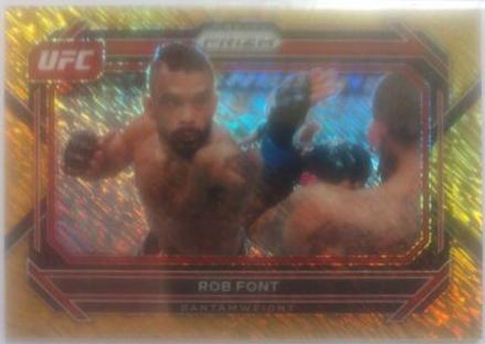 Rob Font 2023 Panini Prizm UFC Base #21 Gold Shimmer