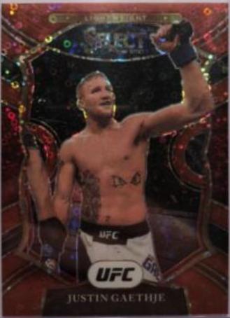 Justin Gaethje 2021 Panini Select UFC Concourse #95 Red Disco