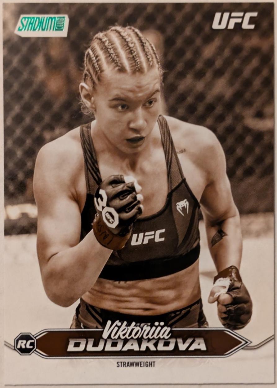 Viktoriia Dudakova 2025 Topps Stadium Club UFC Base #124 Sepia