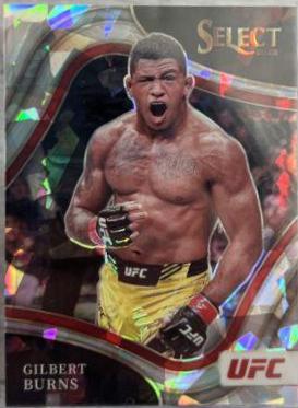 Gilbert Burns 2022 Panini Select UFC Octagonside #237 Cracked Ice