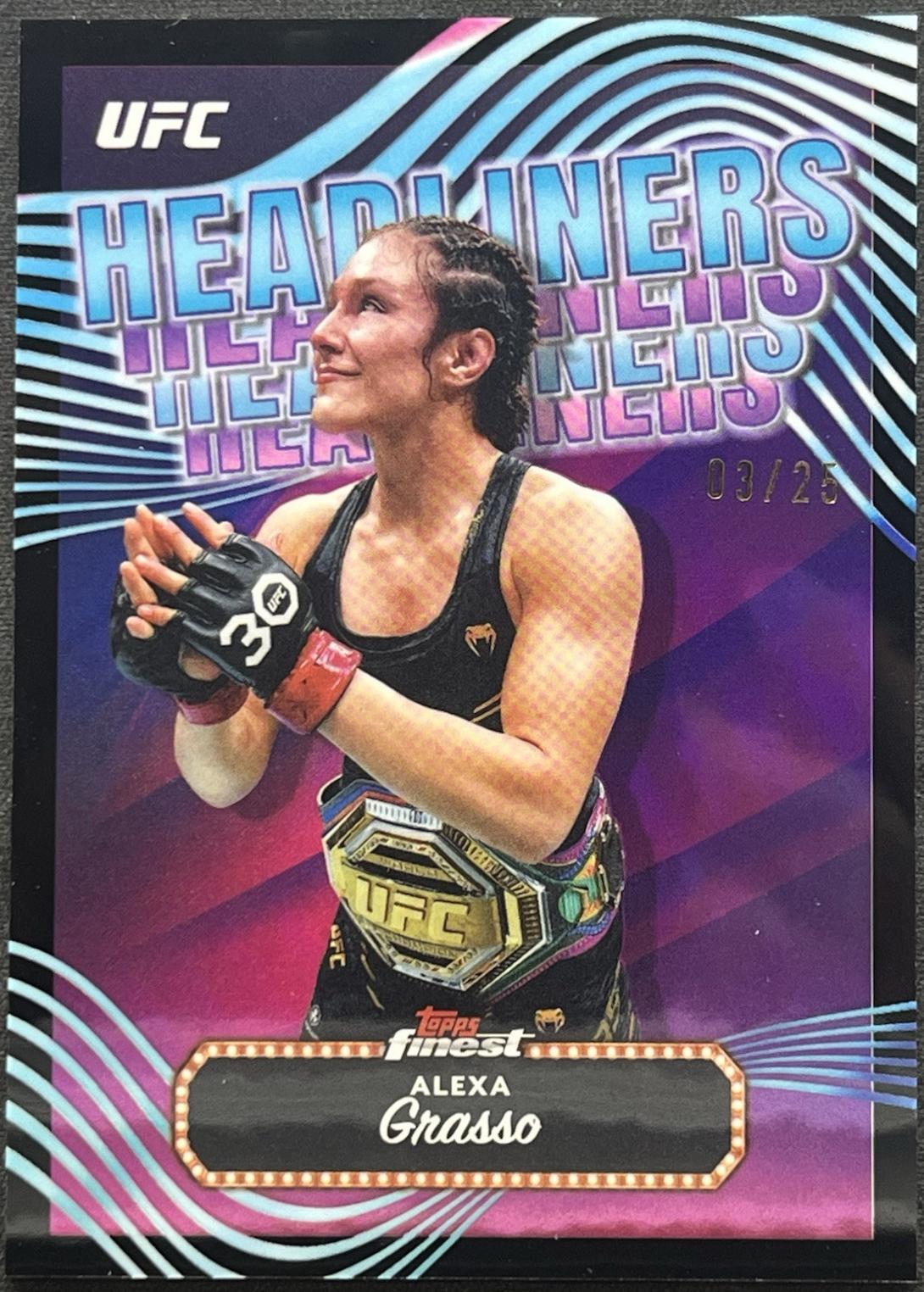 Alexa Grasso 2024 Topps Finest UFC Headliners #HDL-12 Black Refractor