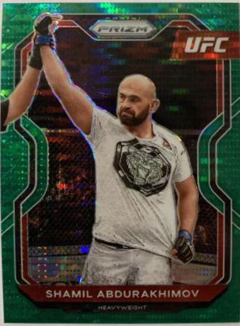 Shamil Abdurakhimov 2021 Panini Prizm UFC Base #6 Green Pulsar