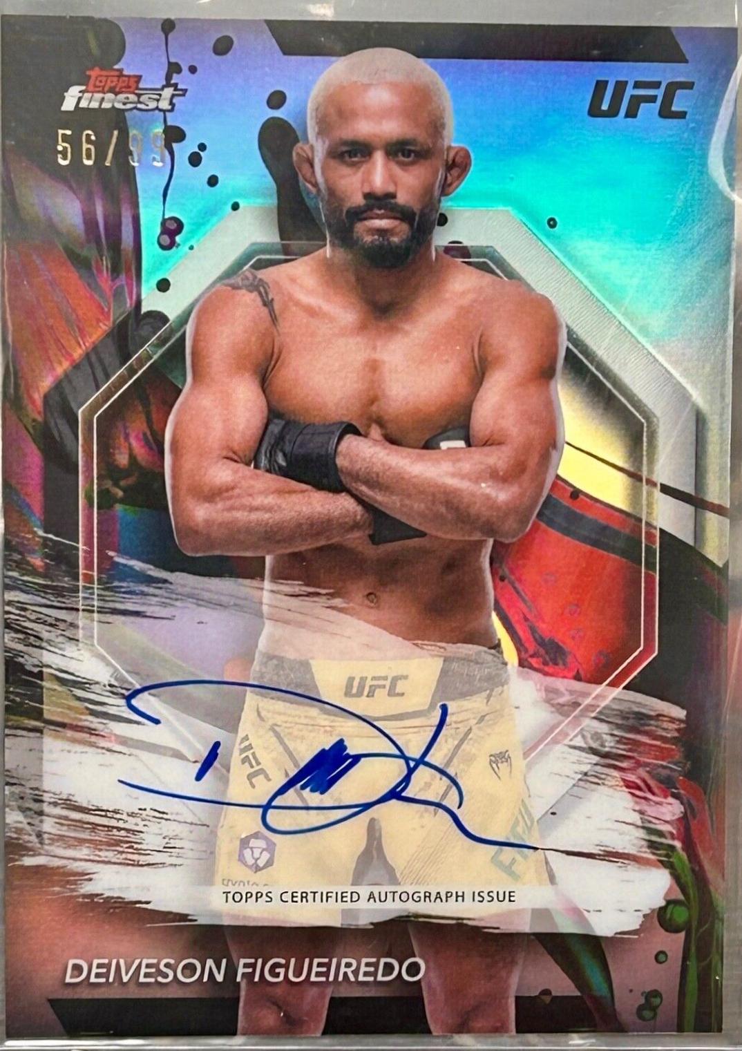 Deiveson Figueiredo 2024 Topps Finest UFC Finest Autographs #FA-DNF Refractor