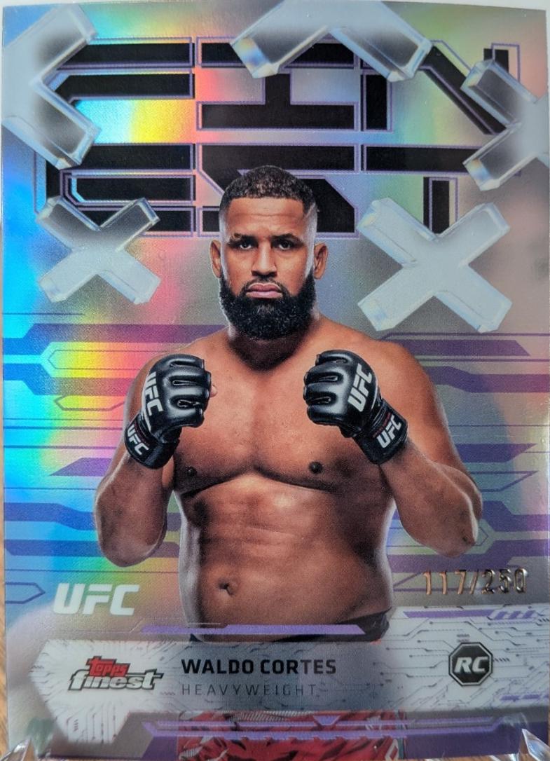 Waldo Cortes Acosta 2025 Topps Finest UFC Base Common #97 Purple Refractor
