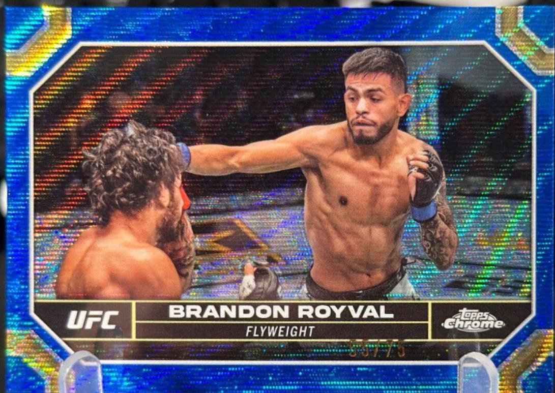 Brandon Royval 2024 Topps Chrome UFC Base #31 Blue Wave Refractor