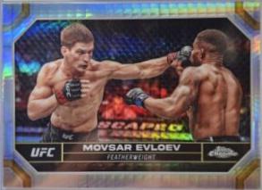 Movsar Evloev 2024 Topps Chrome UFC Base #143 Prism Refractor