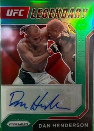 Dan Henderson 2022 Panini Prizm UFC Legendary Signatures #1 Green