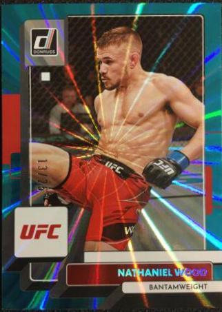 Nathaniel Wood 2023 Panini Donruss UFC Base #27 Teal Laser