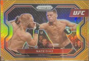 Nate Diaz 2021 Panini Prizm UFC Base #115 Orange
