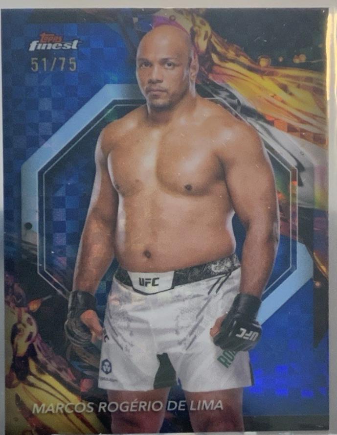 Marcos Rogério De Lima 2024 Topps Finest UFC Base Uncommon #194 Blue Refractor