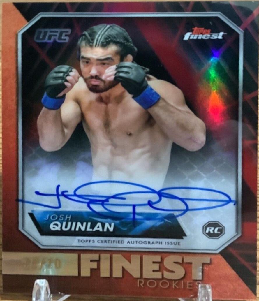 Josh Quinlan 2024 Topps Finest UFC Rookie Finest Autographs #RFA-JQ Red Black Vapor Refractor