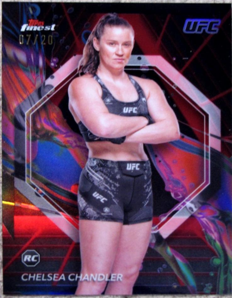 Chelsea Chandler 2024 Topps Finest UFC Base Common #32 Red Black Vapor Refractor