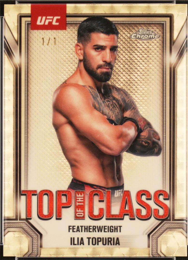 Ilia Topuria 2025 Topps Chrome UFC Top of the Class #TTC-4 Superfractor