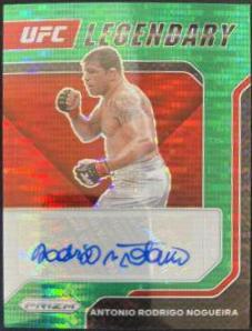 Antonio Rodrigo Nogueira 2022 Panini Prizm UFC Legendary Signatures #11 Green Pulsar