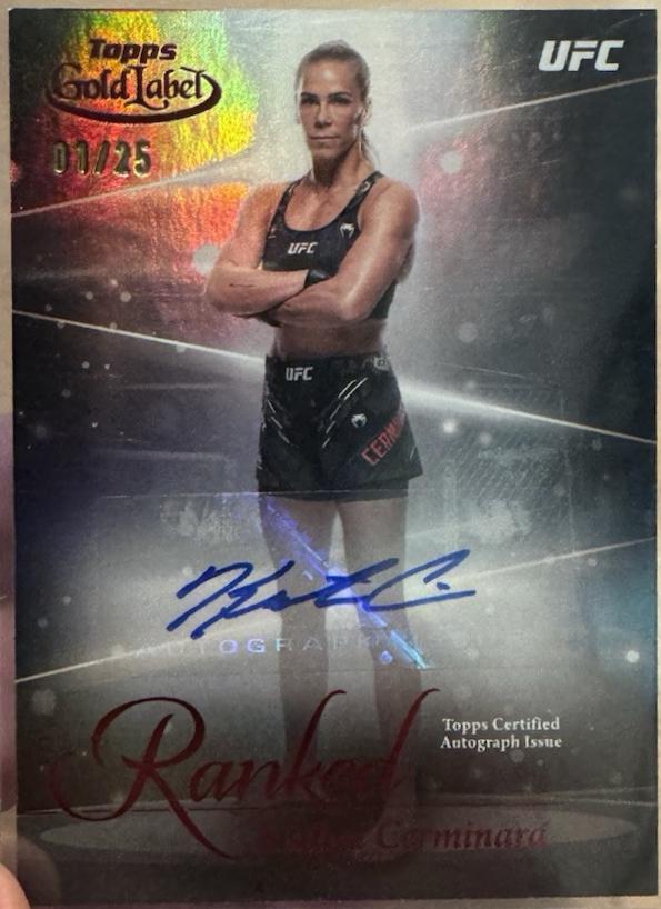 Katlyn Cerminara 2024 Topps Gold Label UFC Ranked Ink #RIK-KCE Red