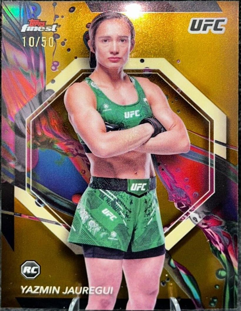 Yazmin Jauregui 2024 Topps Finest UFC Base Common #85 Gold Refractor