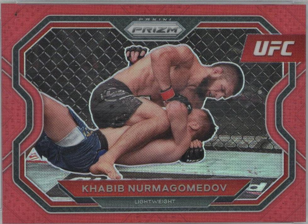 Khabib Nurmagomedov 2021 Panini Prizm UFC Base #181 Red