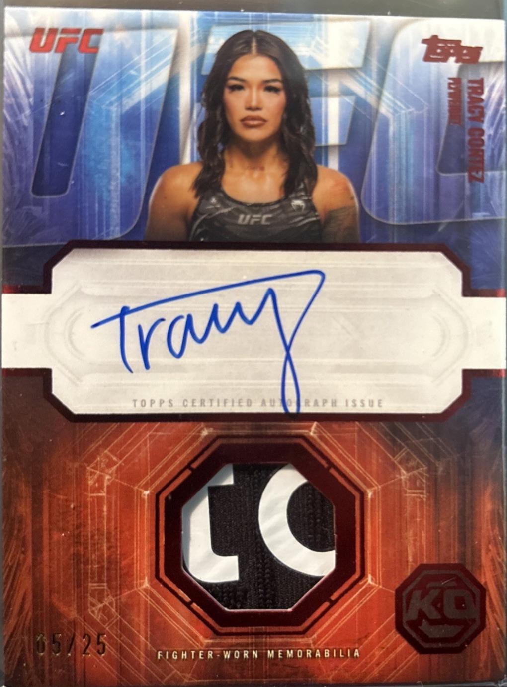 Tracy Cortez 2026 Topps Knockout UFC Knockout Autograph Relics #KAR-TC Red