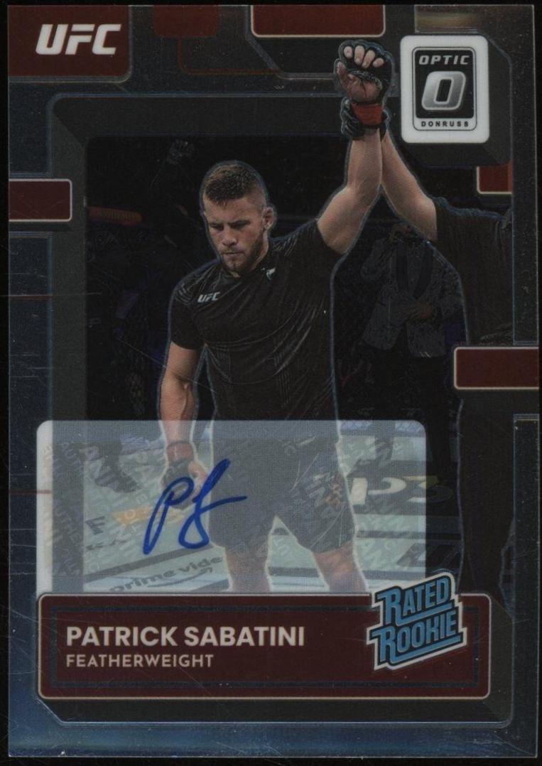 Patrick Sabatini 2023 Panini Donruss Optic UFC Base Rated Rookies Signatures #143 Holo
