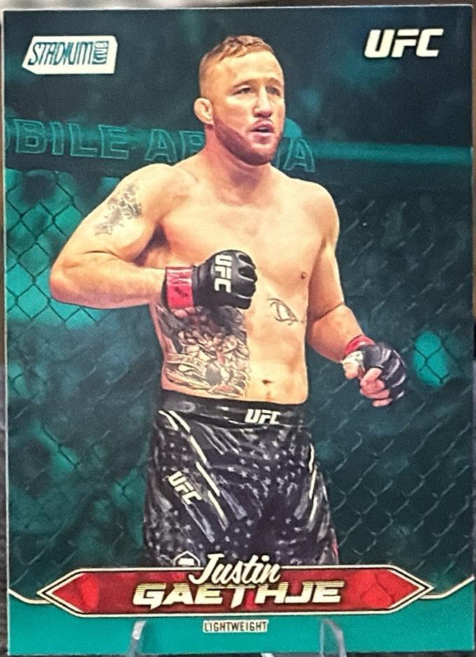 Justin Gaethje 2025 Topps Stadium Club UFC Base #155 Teal