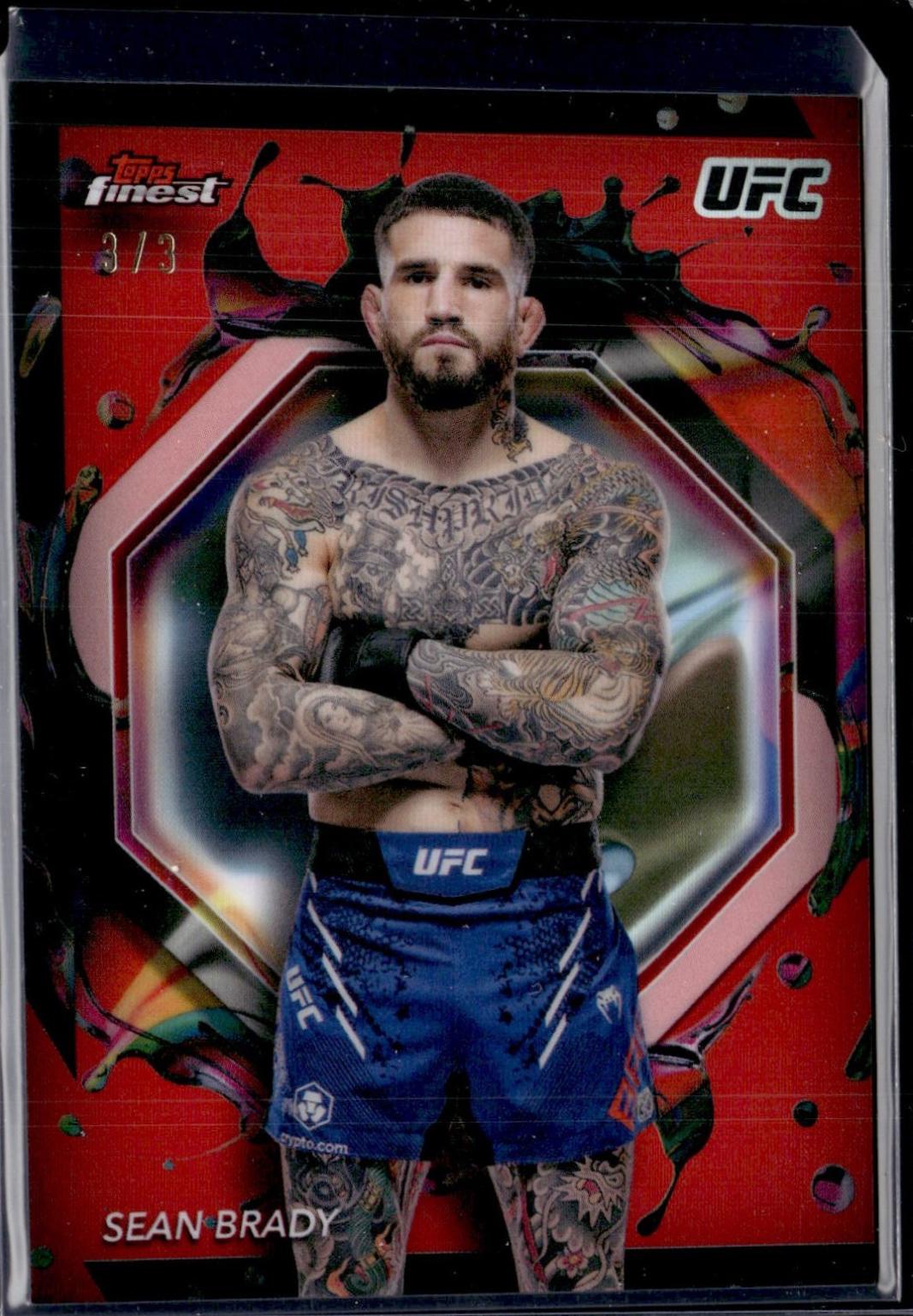 Sean Brady 2024 Topps Finest UFC Base Rare #208 Red Refractor