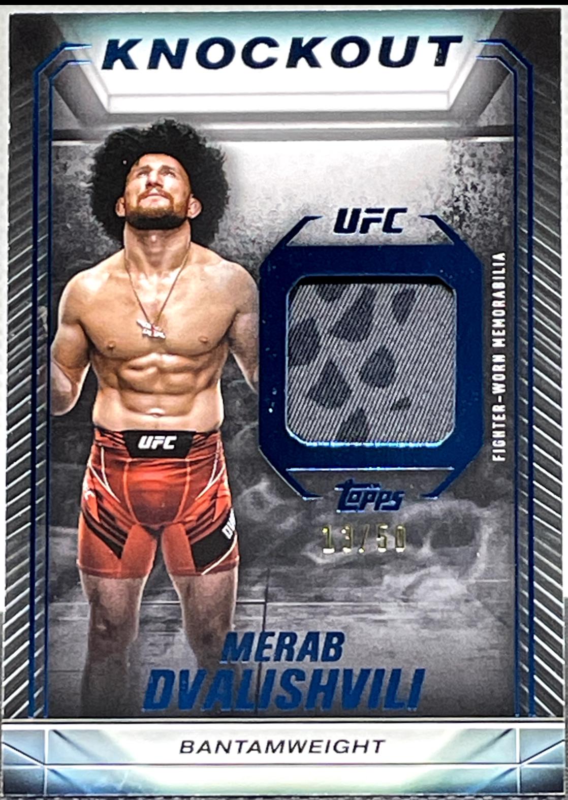Merab Dvalishvili 2024 Topps Knockout UFC Knockout Relics #KR-MDV Blue