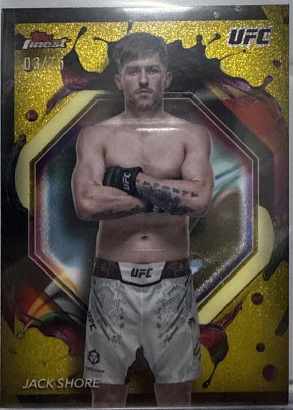 Jack Shore 2024 Topps Finest UFC Base Rare #235 Yellow Glitter Refractor
