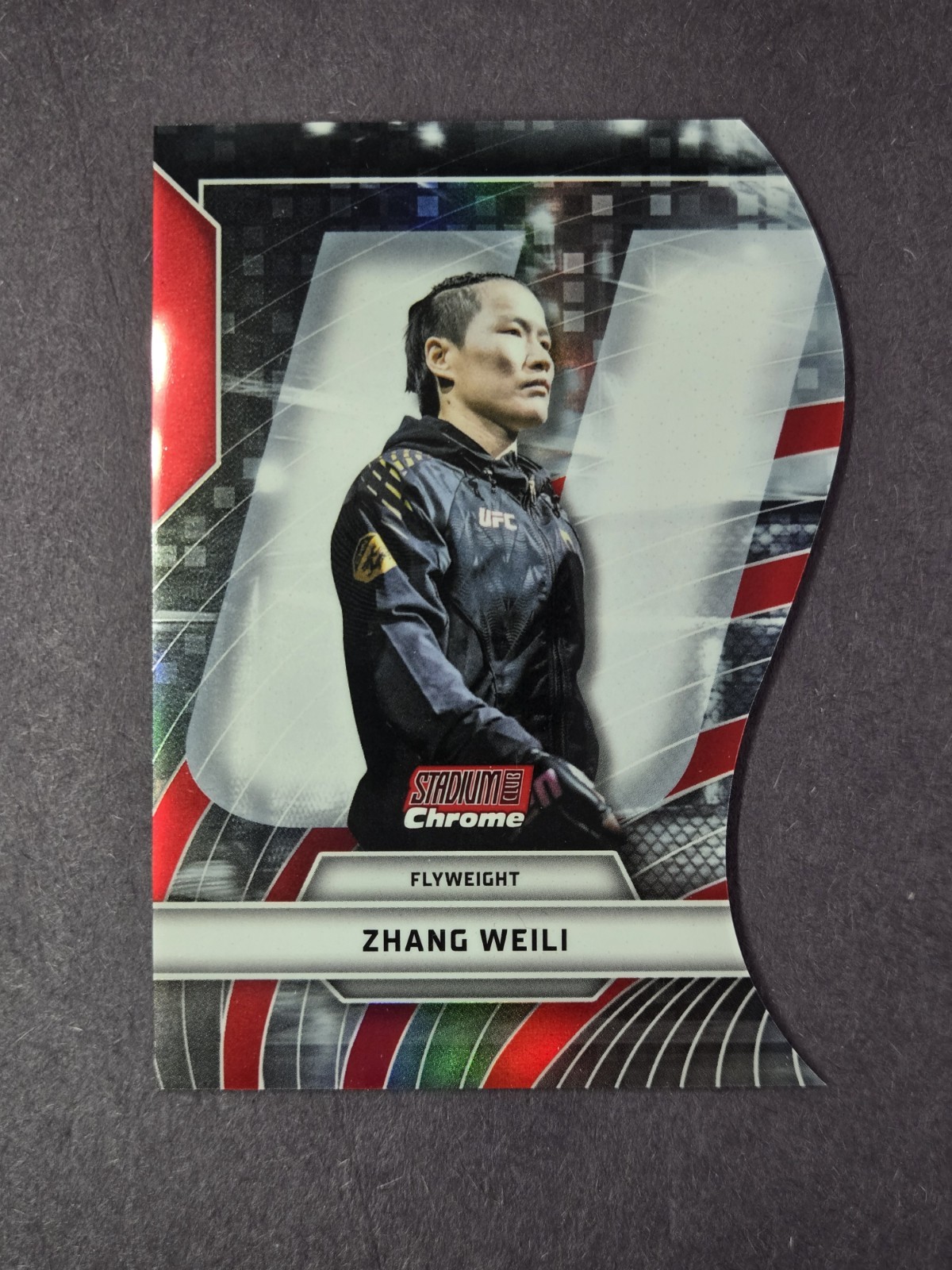 Zhang Weili 2026 Topps Stadium Club UFC Triumvirates #TV-10 Red Refractor