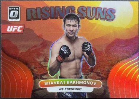 Shavkat Rakhmonov 2023 Panini Donruss Optic UFC Rising Suns #10 Red