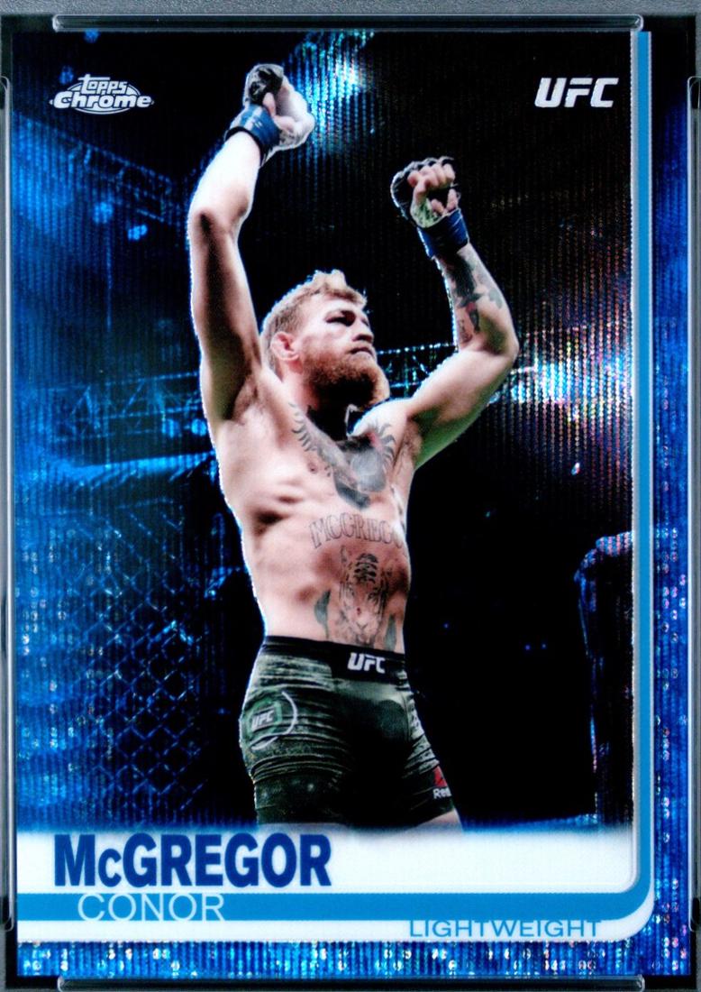 Conor McGregor 2019 Topps Chrome UFC Base #93 Blue Wave