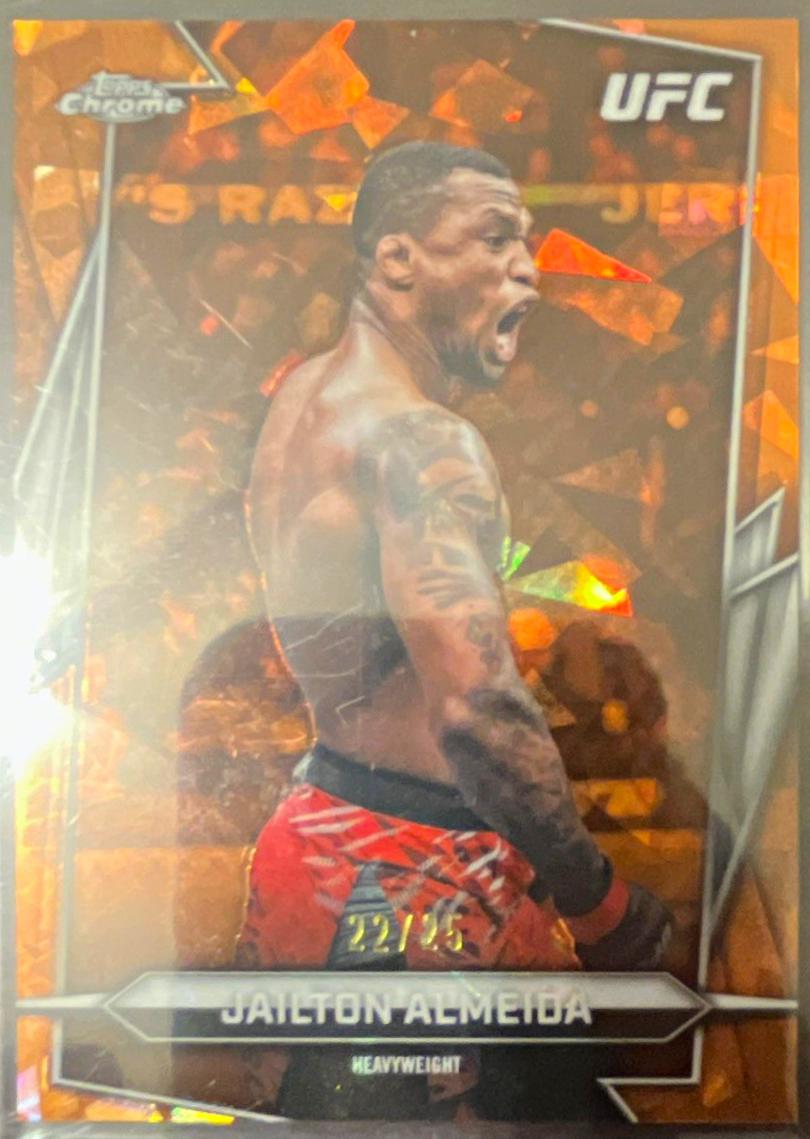 Jailton Almeida 2026 Topps Chrome UFC Base #132 Orange Geometric Refractor
