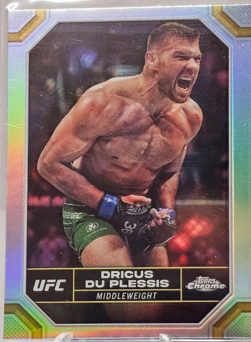 Dricus Du Plessis 2024 Topps Chrome UFC Base #62 Refractor