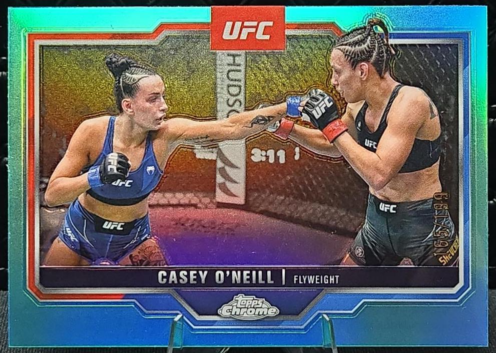 Casey O'Neill 2025 Topps Chrome UFC Base #133 Aqua Refractor