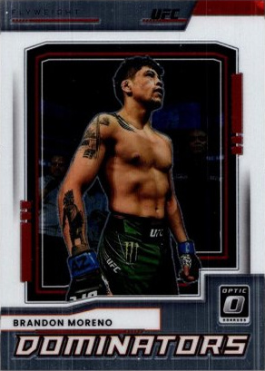 Brandon Moreno 2022 Panini Donruss Optic UFC Dominators #21 Green