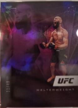 Khamzat Chimaev 2021 Panini Chronicles UFC Base Illusions #174 Purple