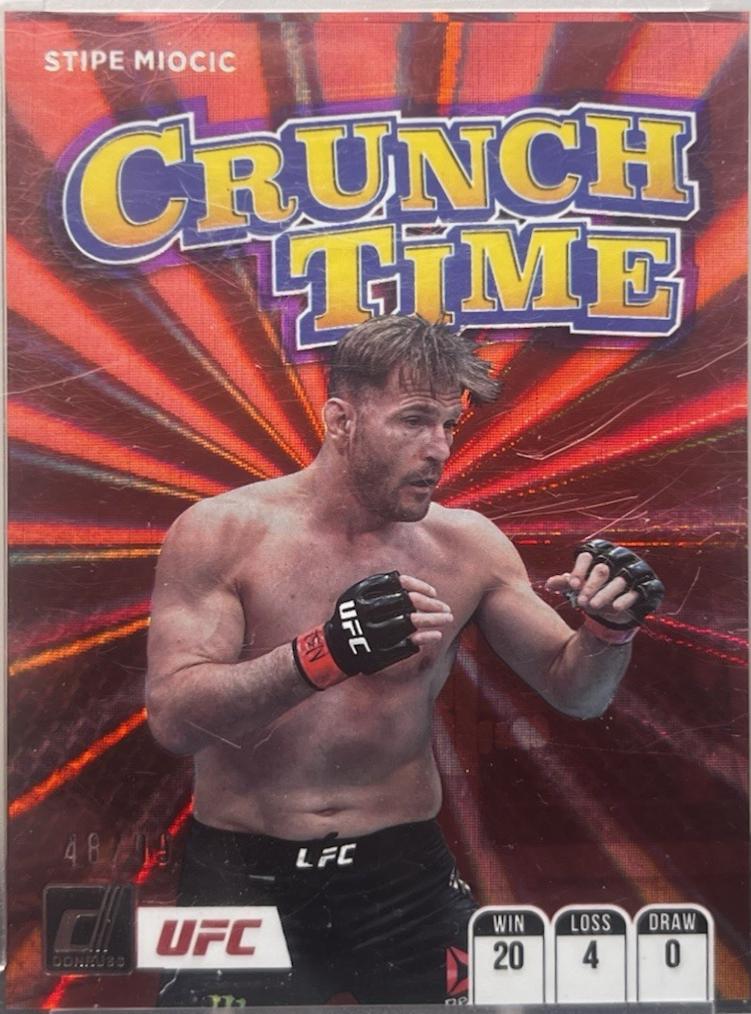 Stipe Miocic 2022 Panini Donruss UFC Crunch Time #17 Press Proof Purple