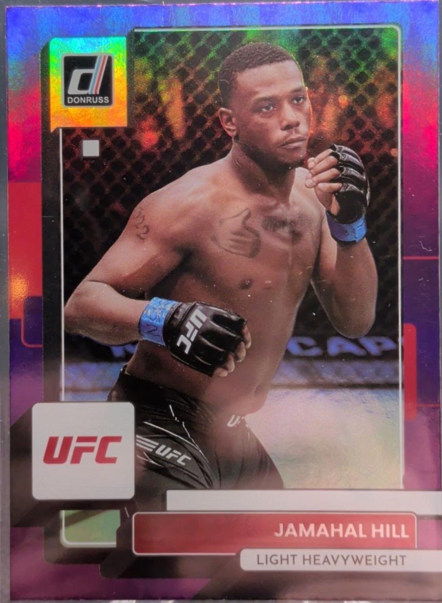 Jamahal Hill 2023 Panini Donruss UFC Base #152 Purple Flood