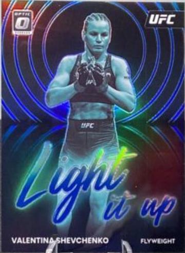 Valentina Shevchenko 2023 Panini Donruss Optic UFC Light It Up #10 Blue